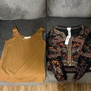 Chico's Embroidered Bolero with Tank Top